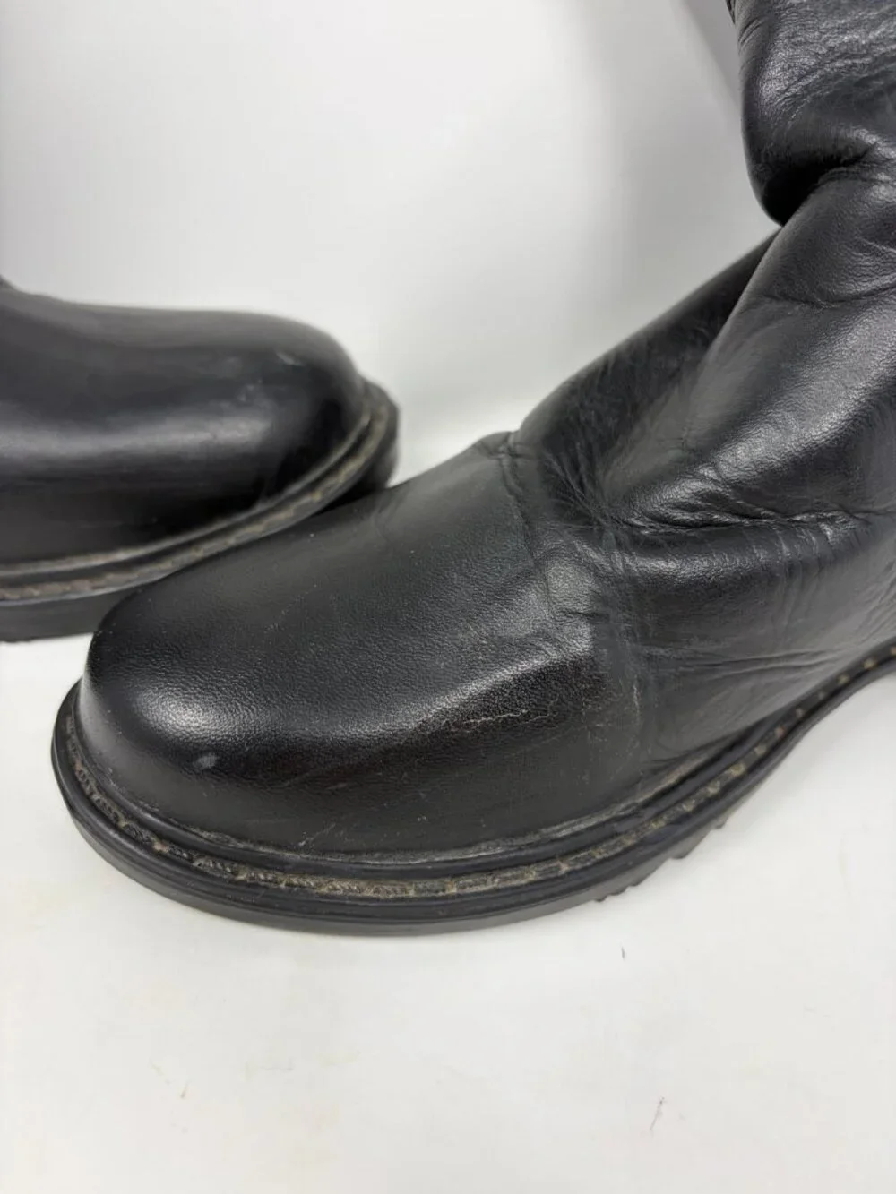 TuffRider kids dress boots 4 black leather riding equestrian